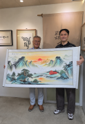 余作赋院长《盛世恩典》和《盛世恩典·日照金山》被韩国前总统文在寅收藏